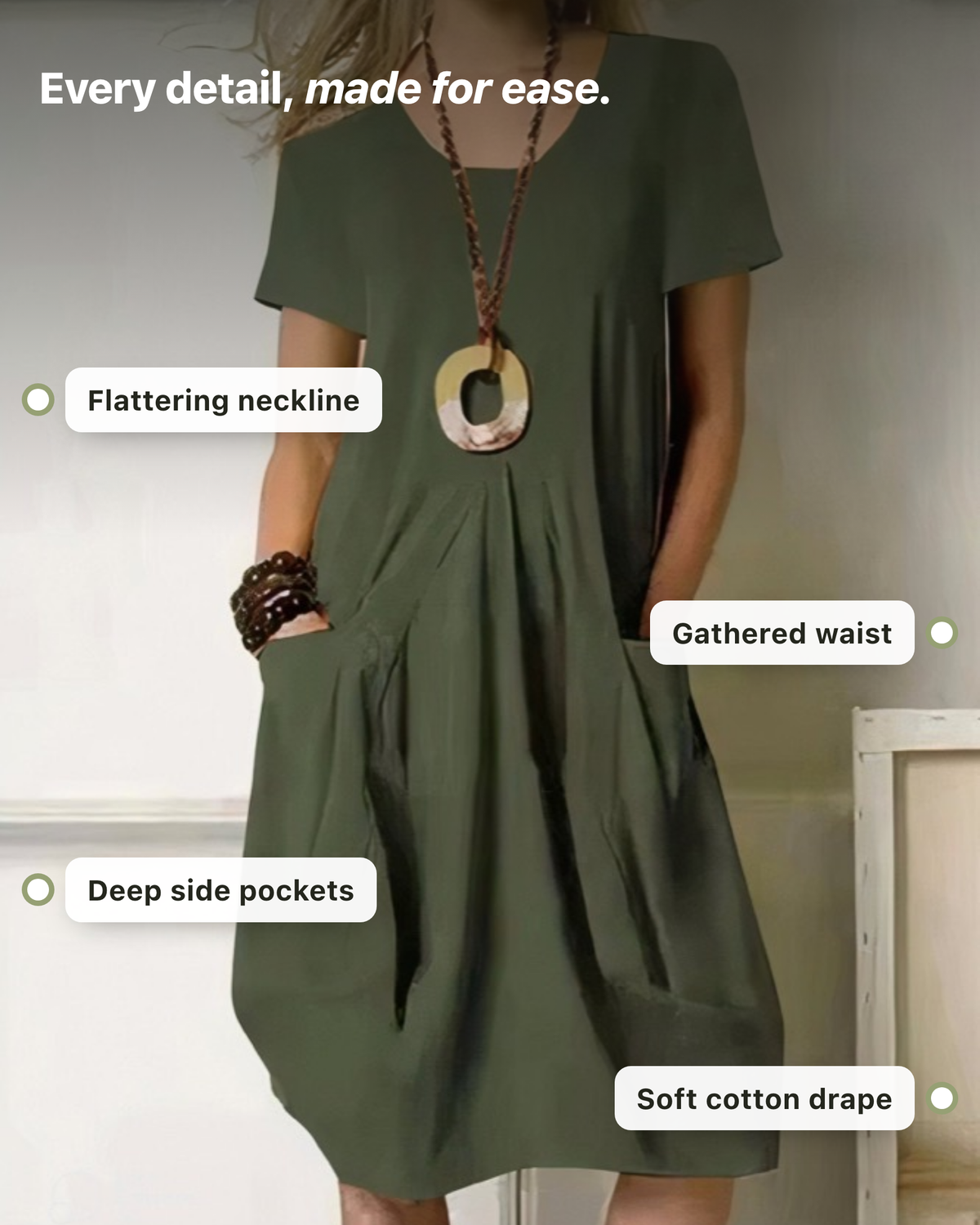 Arabella | Casual Flow Dress With Pockets