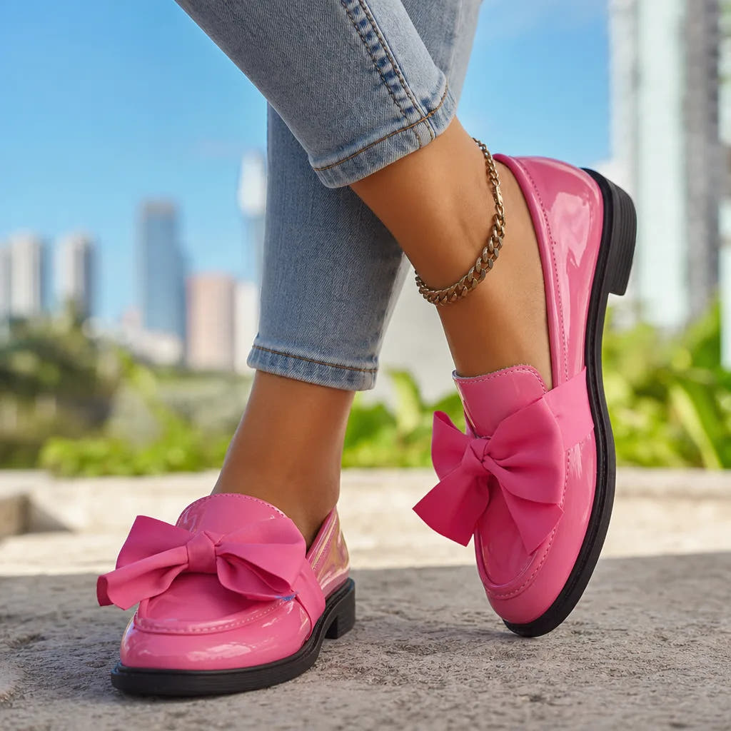 Tiana | Comfort Bow Loafers