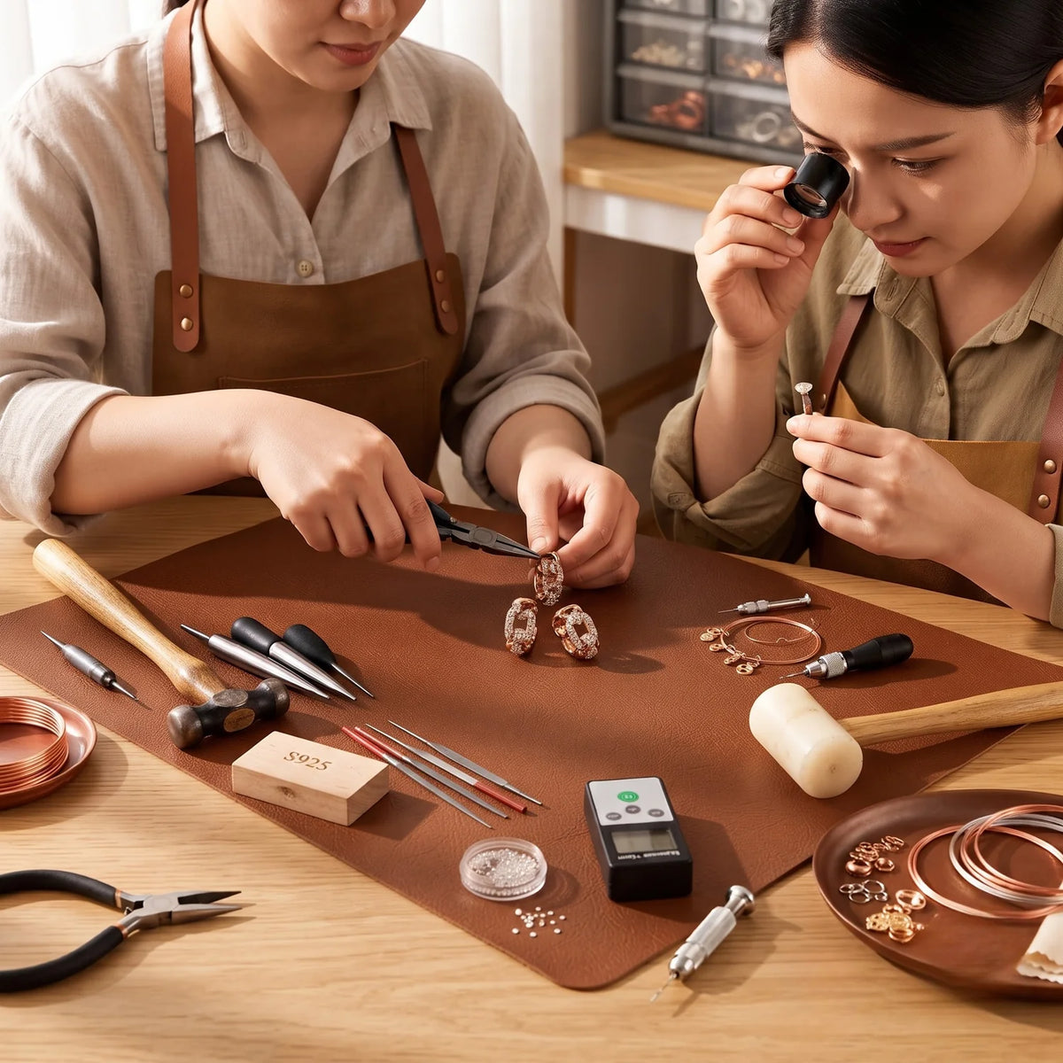 Link Copper Earrings
