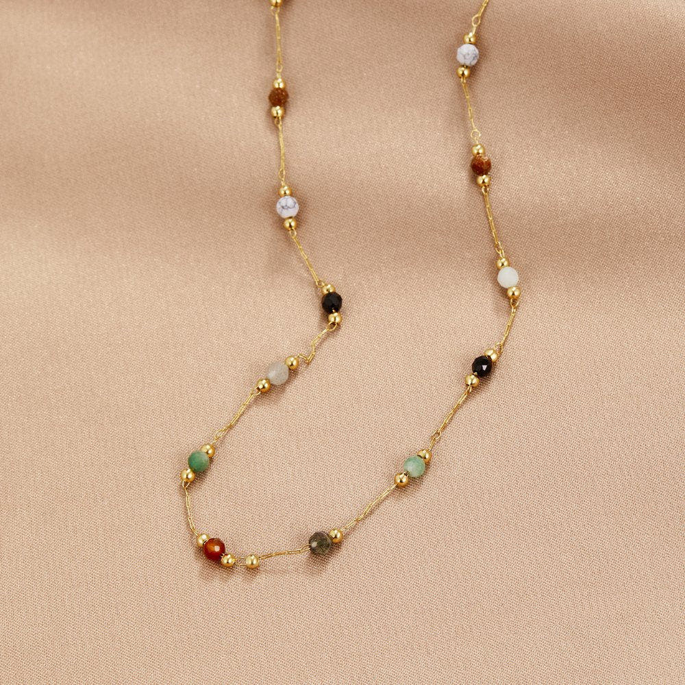 Minimalist Necklace with Stone