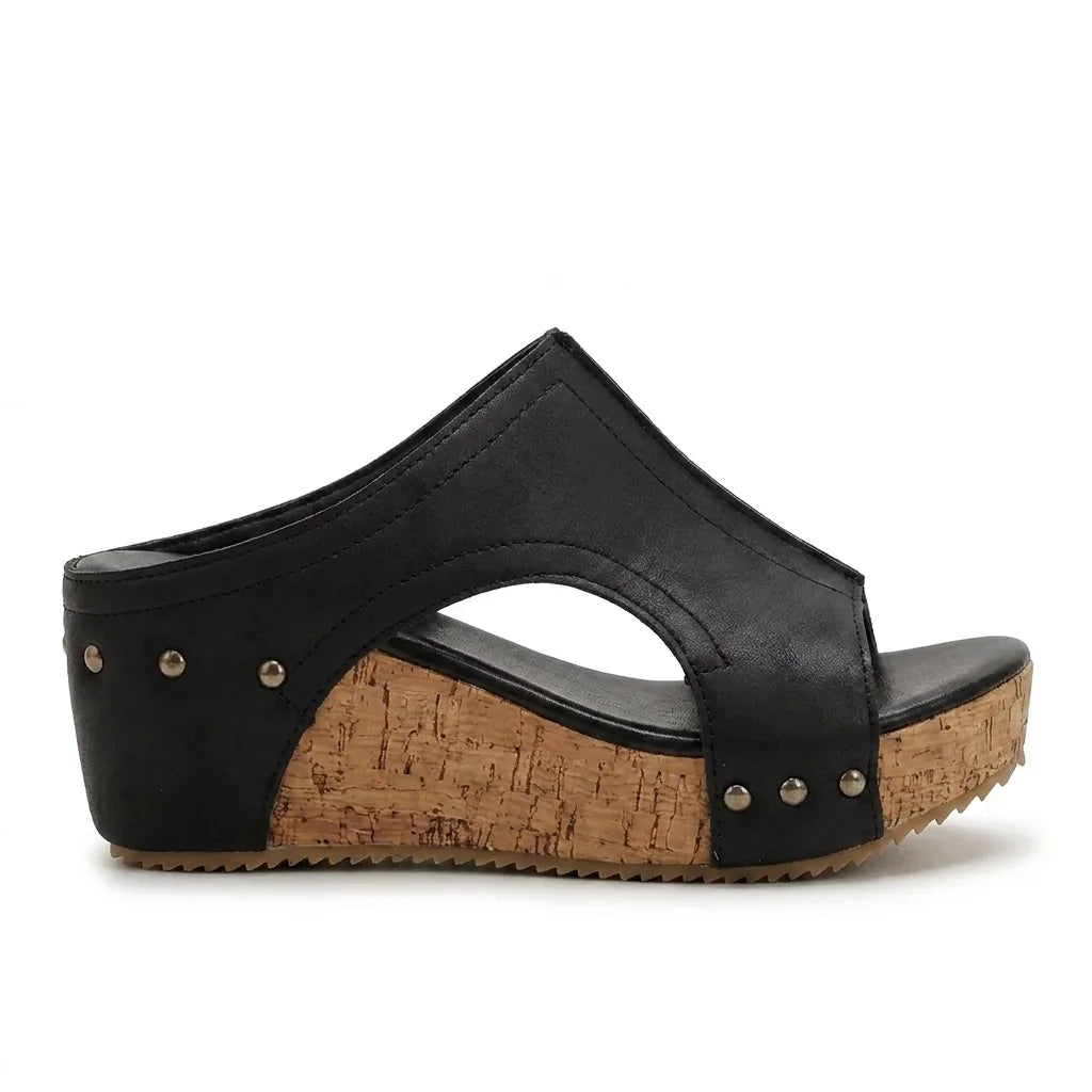 Lumi | Studded Wedge Sandals