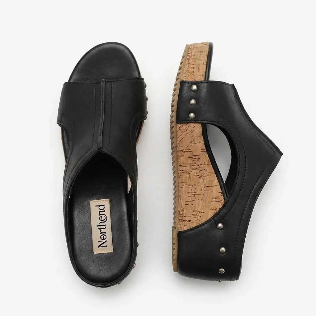 Lumi | Studded Wedge Sandals