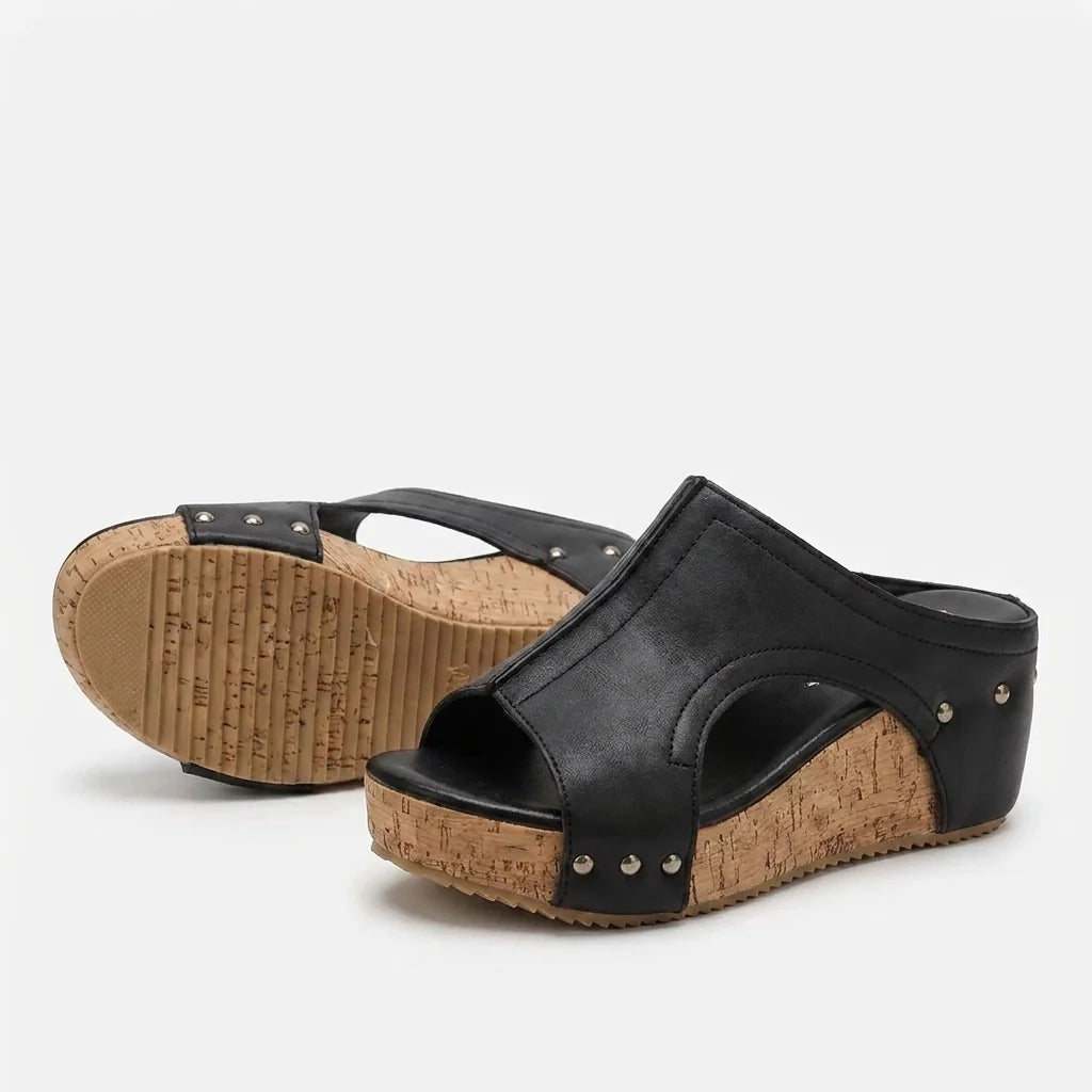 Lumi | Studded Wedge Sandals