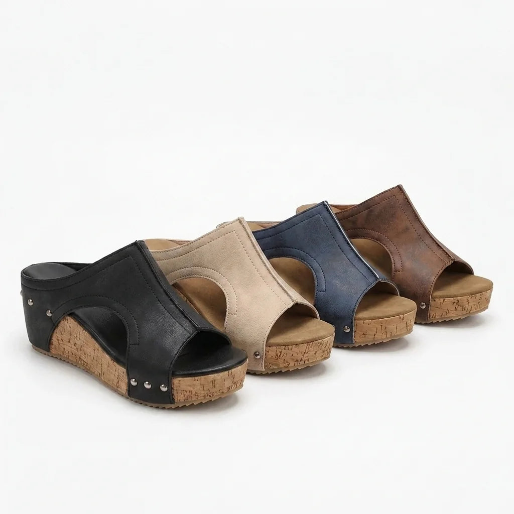 Lumi | Studded Wedge Sandals
