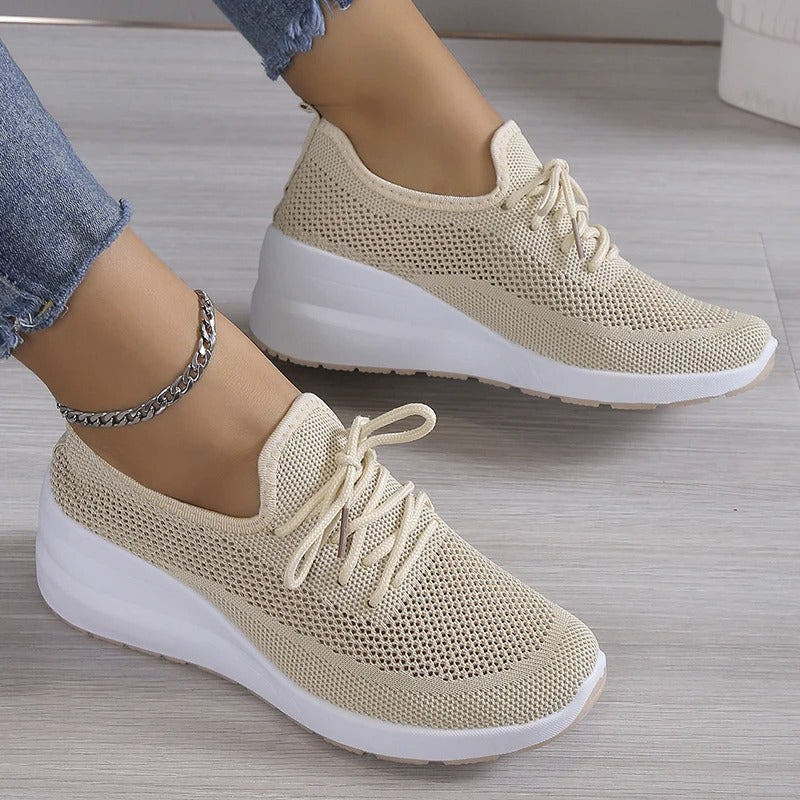 Tamara | Mesh Slip-On Wedge Sneakers