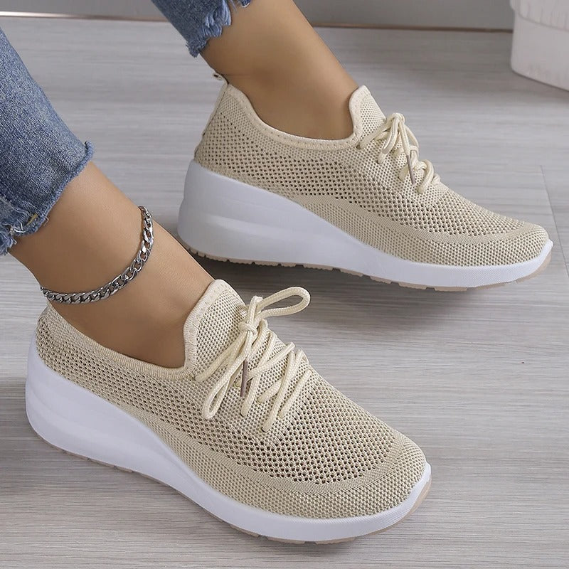 Tamara | Mesh Slip-On Wedge Sneakers