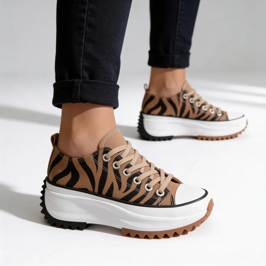 Stephanie | Platform Lace-Up Sneakers