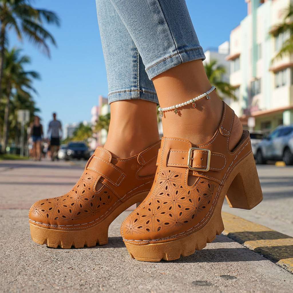 Dorinda | Comfort Clog Heels