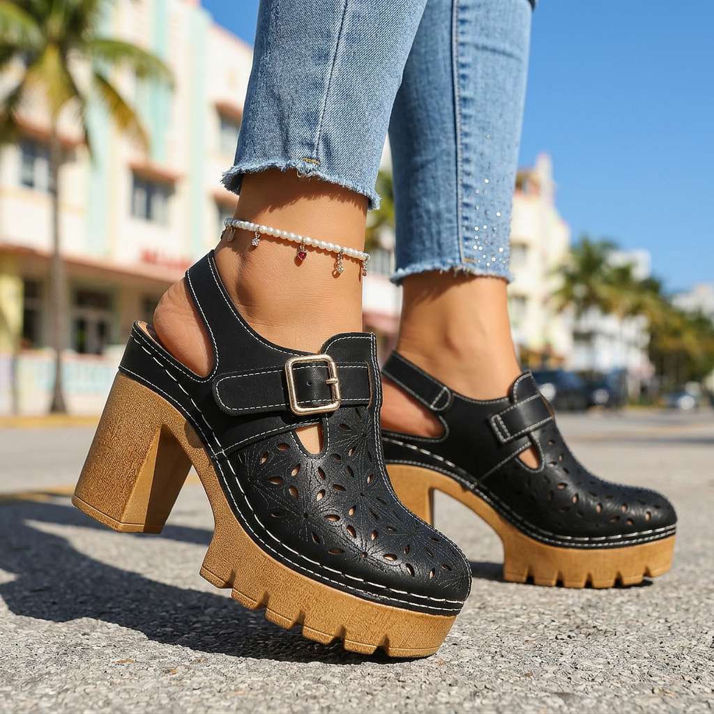 Dorinda | Comfort Clog Heels