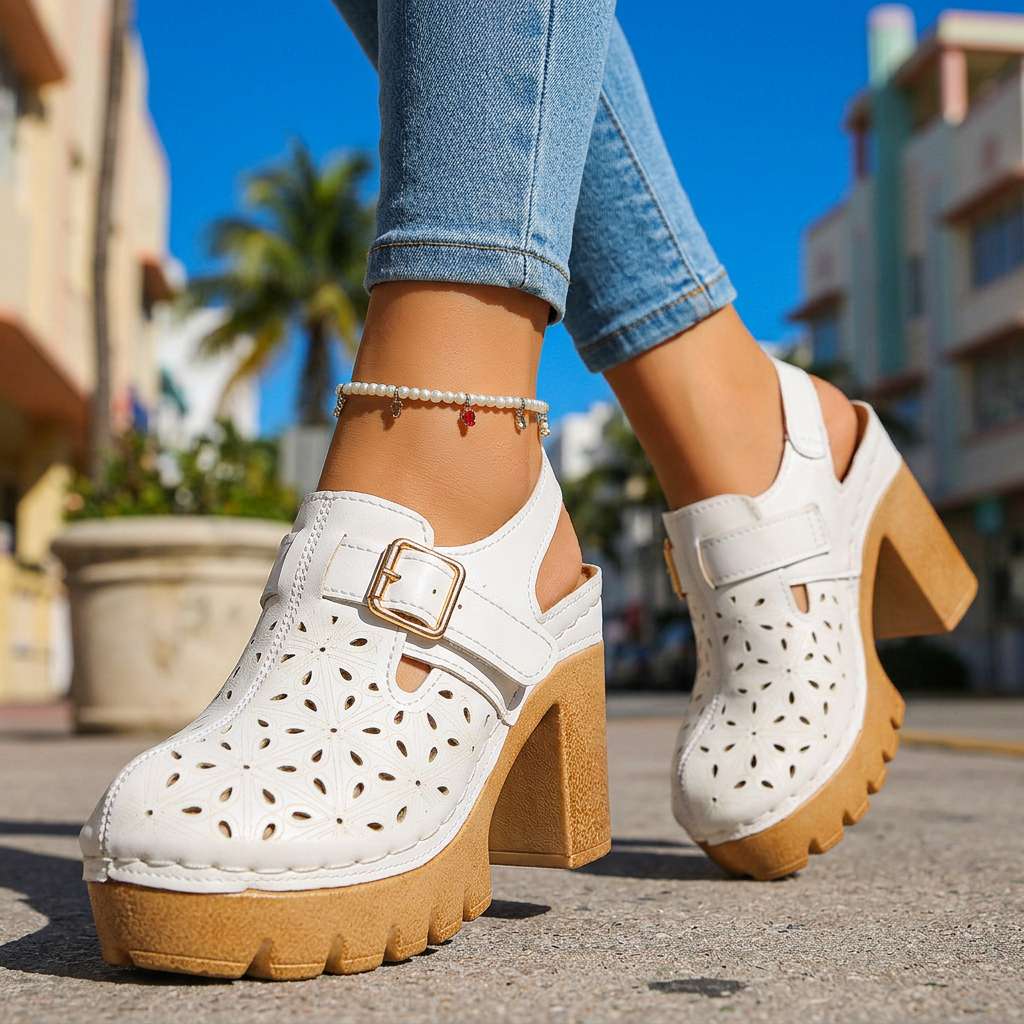 Dorinda | Comfort Clog Heels