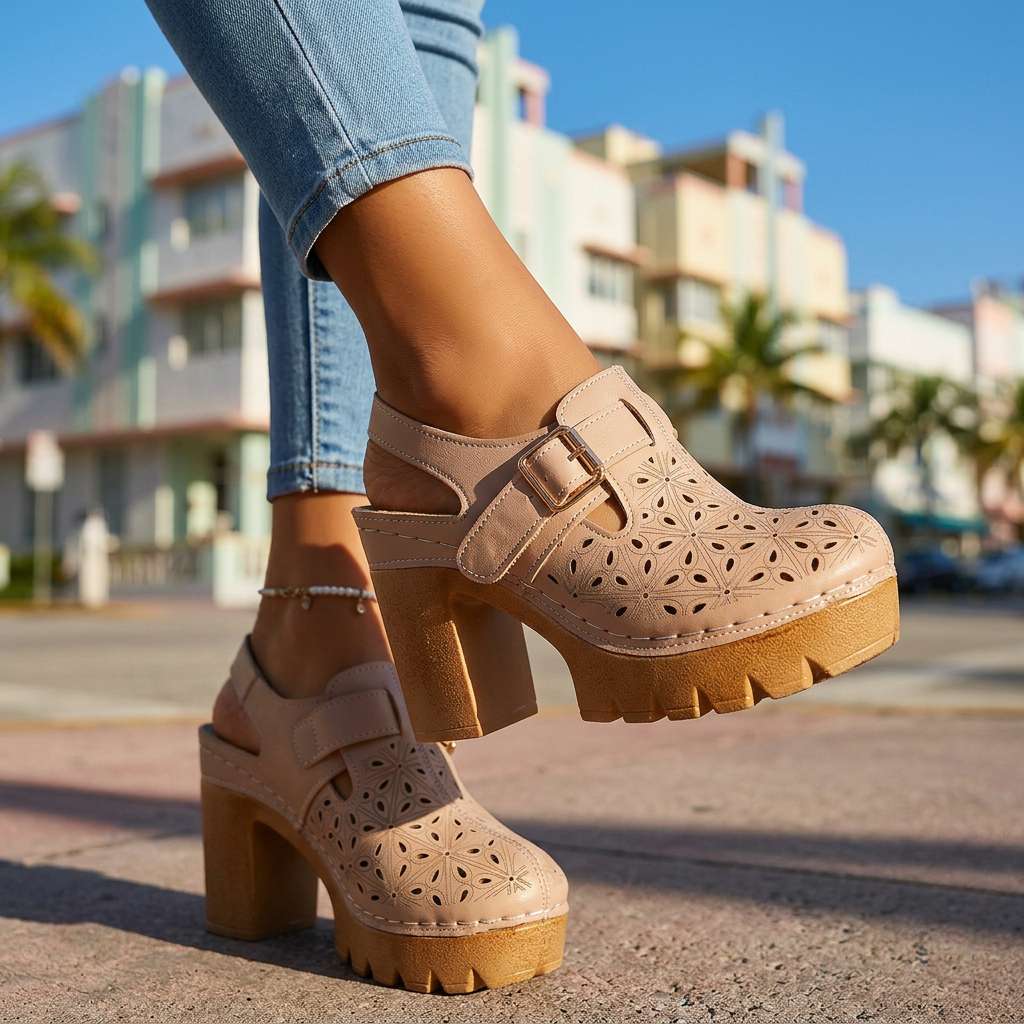 Dorinda | Comfort Clog Heels