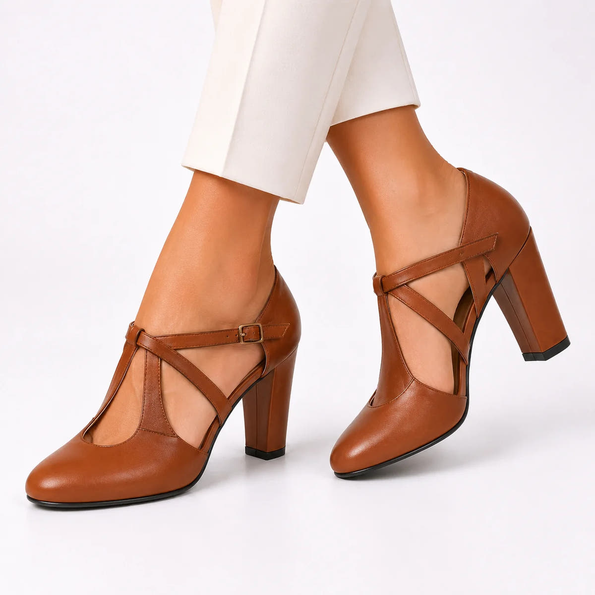 Magnolia | Strappy Comfort Block Heels