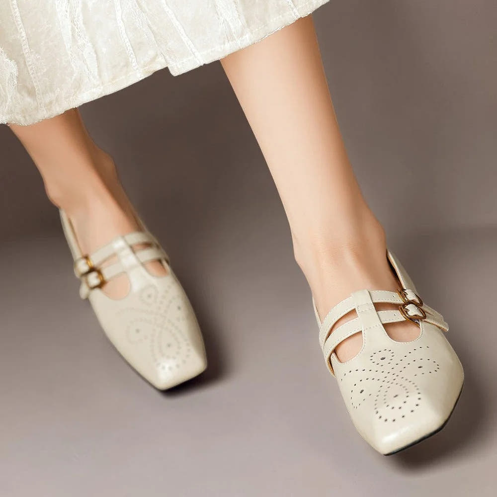 Marisol | Brogued Dual-Strap Mary Jane Pump