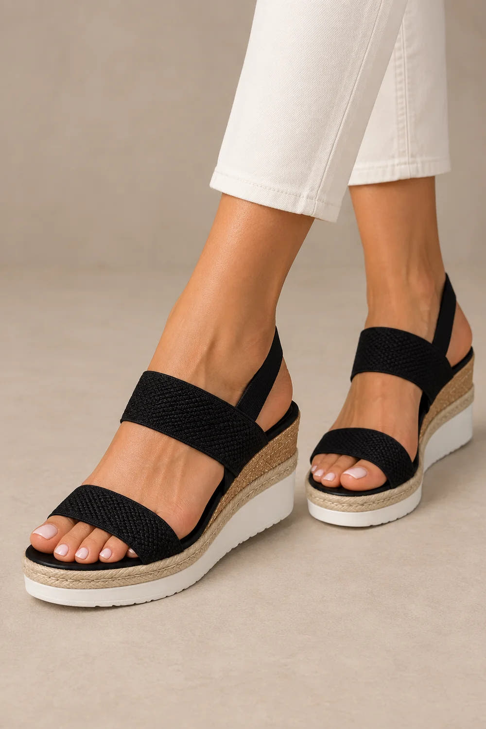 Merill | Stretch-Knit Platform Sandals