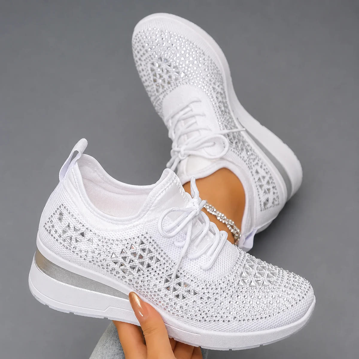 Milena | Sparkle Detail Comfort Sneakers