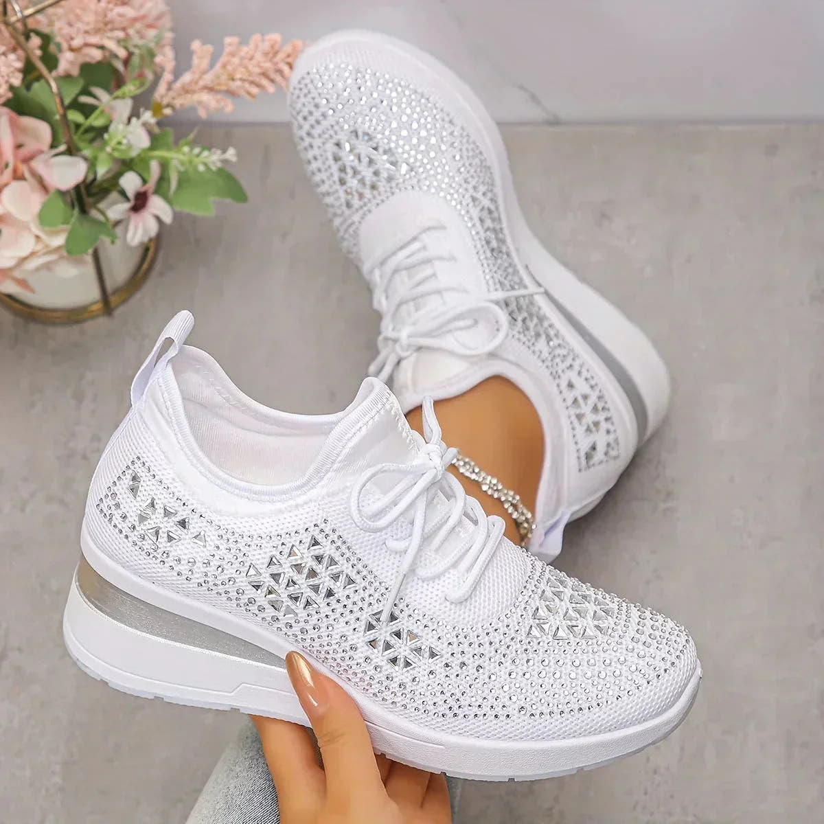Milena | Sparkle Detail Comfort Sneakers