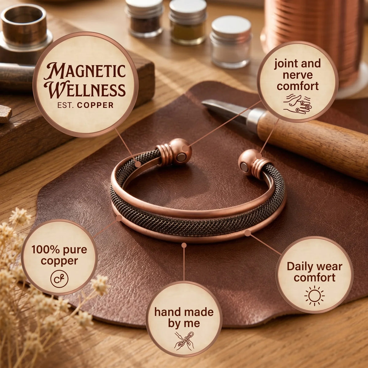 Mound Copper Bracelet