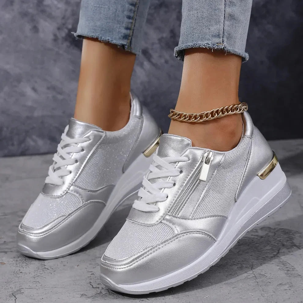 Nerissa | Metallic Comfort Sneakers