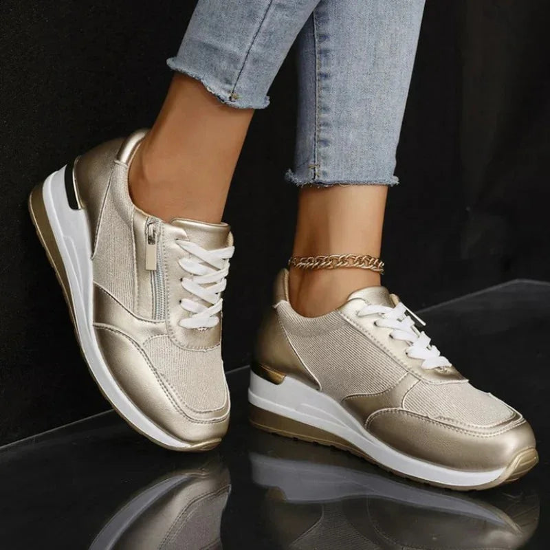 Nerissa | Metallic Comfort Sneakers