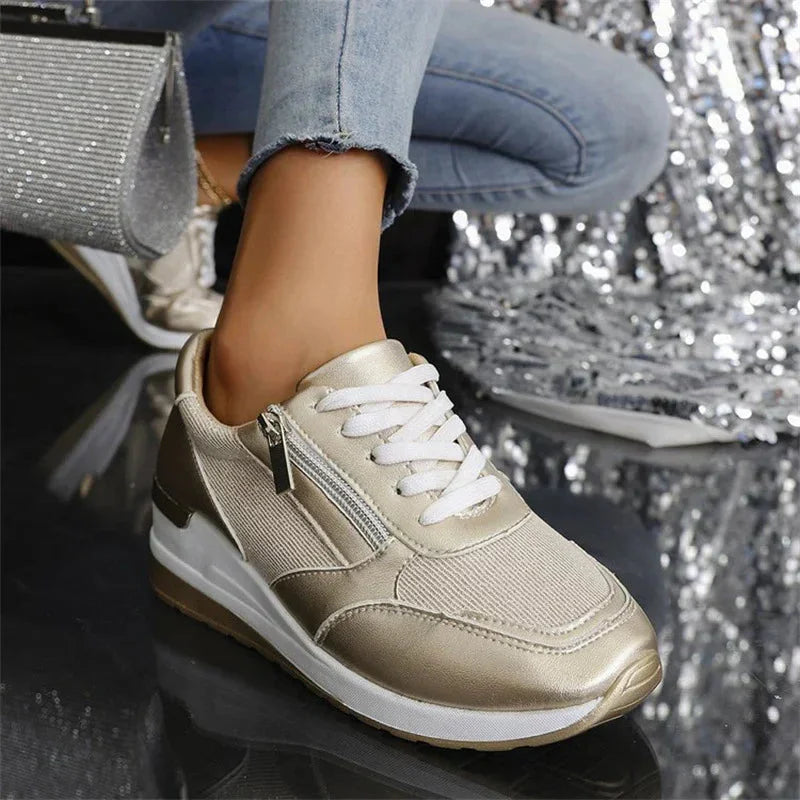 Nerissa | Metallic Comfort Sneakers
