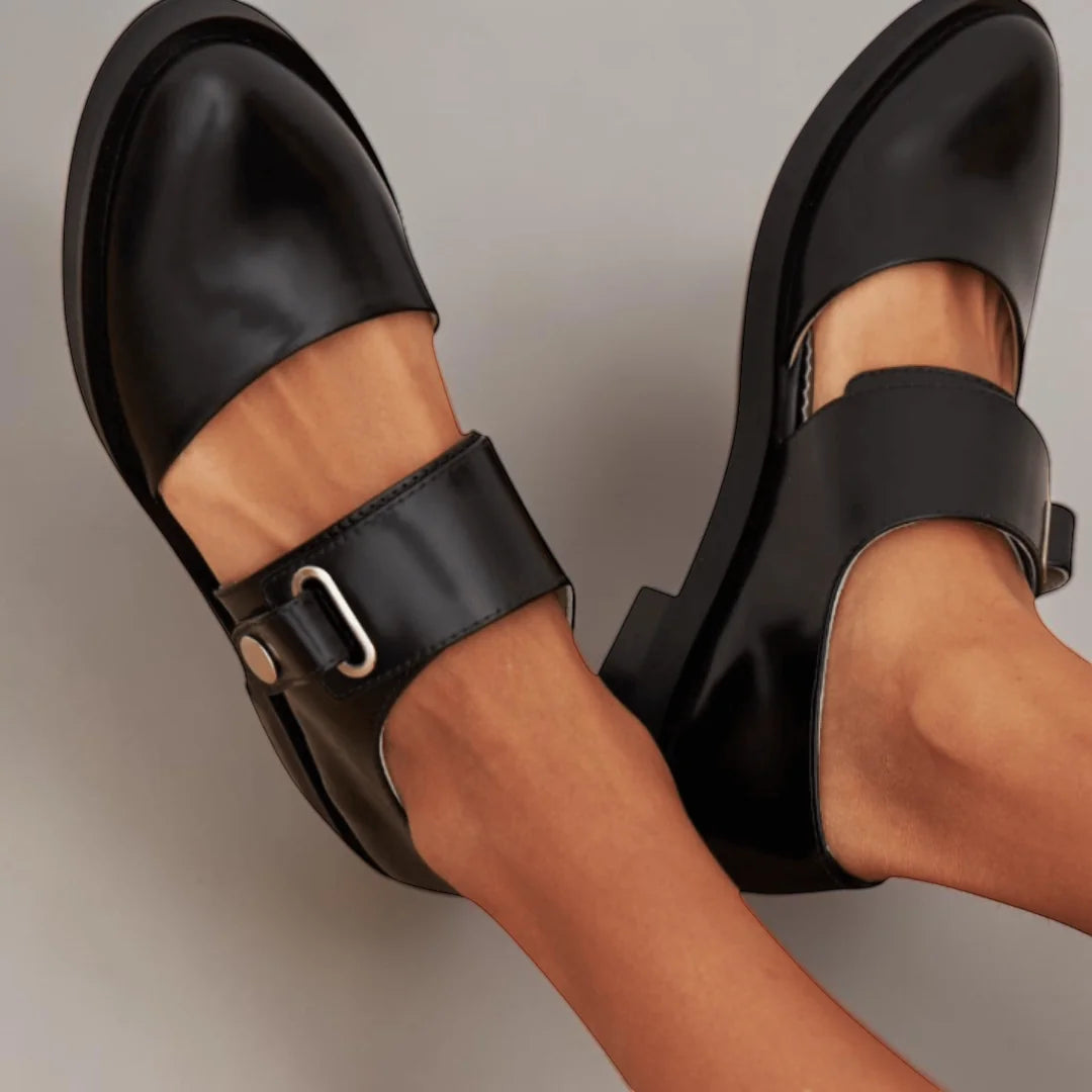Norma | Adjustable Strap Mary Jane Flats