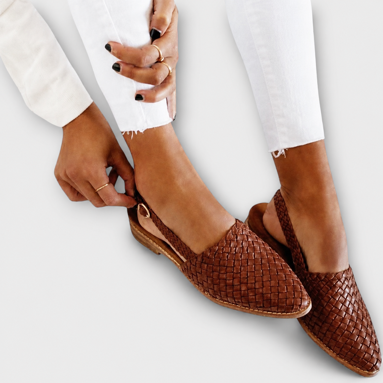 Simone | Braided Loafers with Back Strap