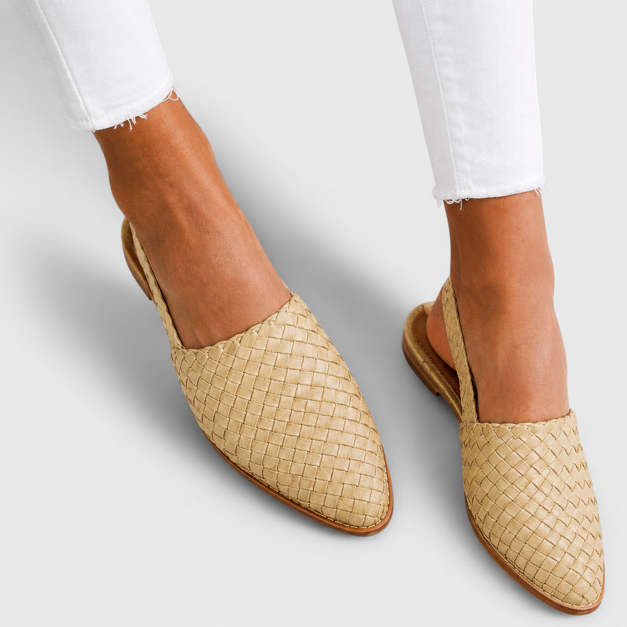 Simone | Braided Loafers with Back Strap