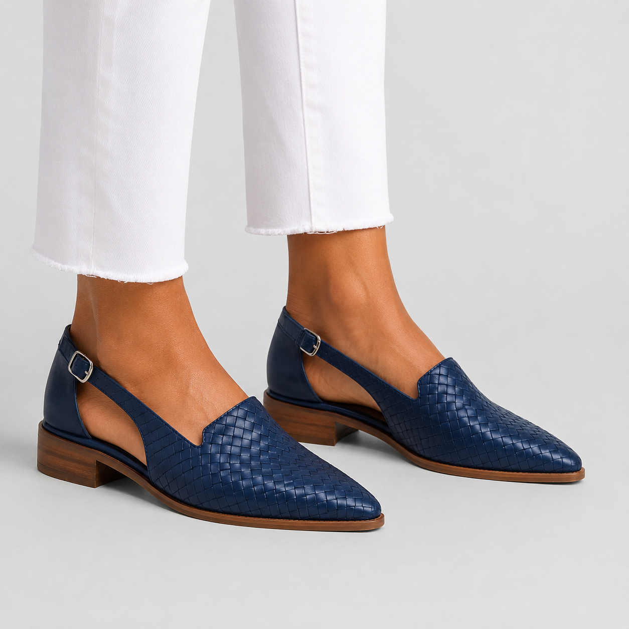 Simone | Braided Loafers with Back Strap