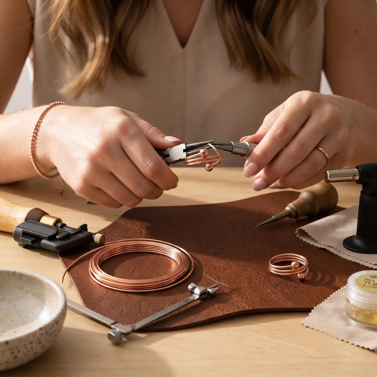 Pebble Copper Ring