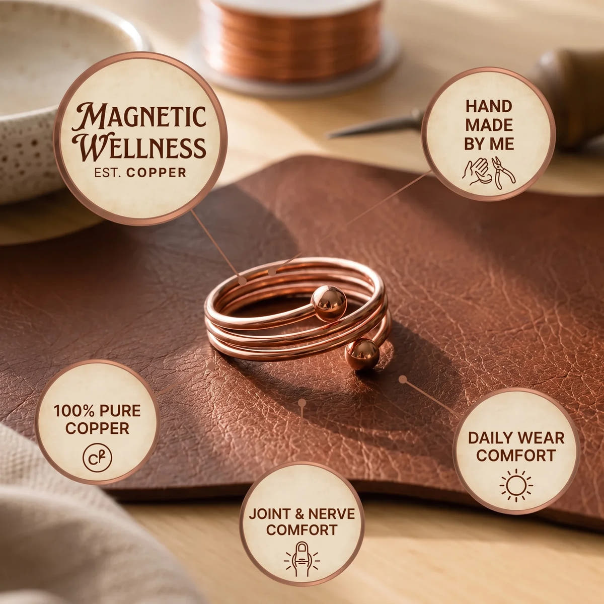 Pebble Copper Ring