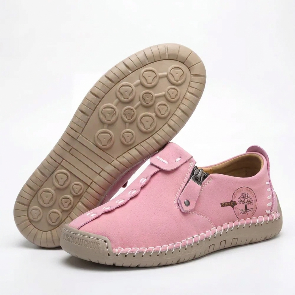 Benedetta | Easy Slip-On Zip Loafers