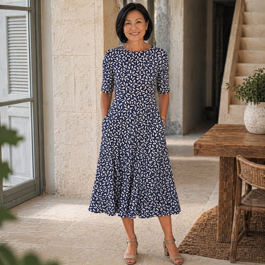 Sarah | Effortless Floral Midi Dress