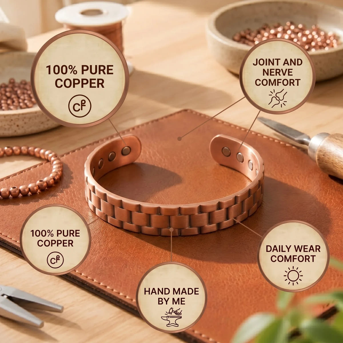 Quarry Men's Copper Bracelet
