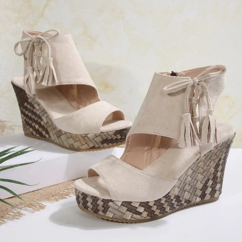 Quintessa | Woven Wedge Sandals