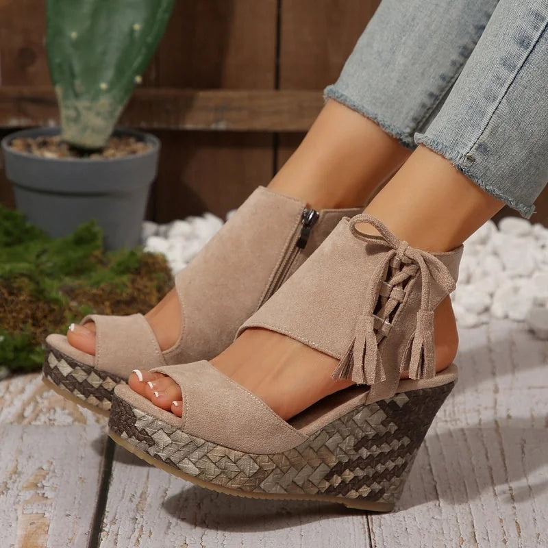 Quintessa | Woven Wedge Sandals