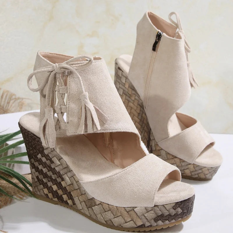 Quintessa | Woven Wedge Sandals