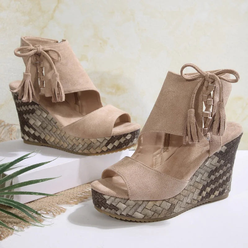 Quintessa | Woven Wedge Sandals
