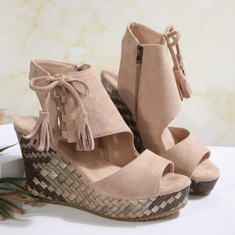 Quintessa | Woven Wedge Sandals