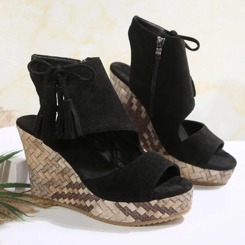 Quintessa | Woven Wedge Sandals