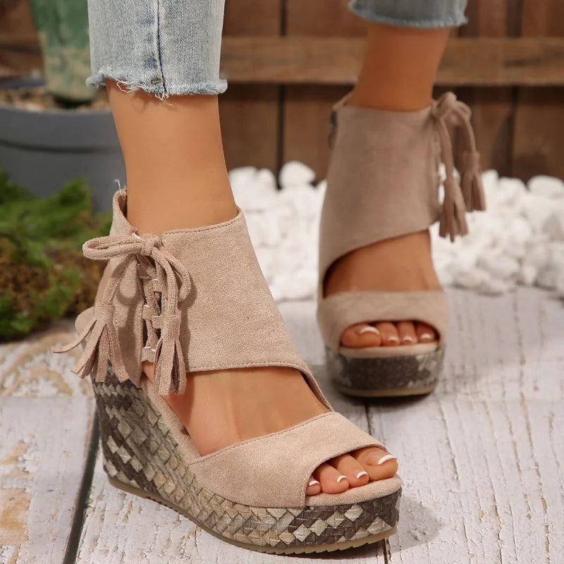 Quintessa | Woven Wedge Sandals