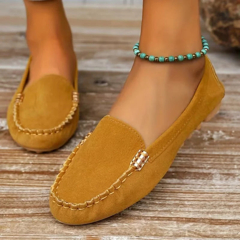 Rebecca | Metal Stitch Comfort Loafers