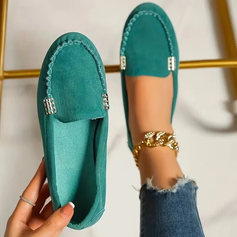Rebecca | Metal Stitch Comfort Loafers