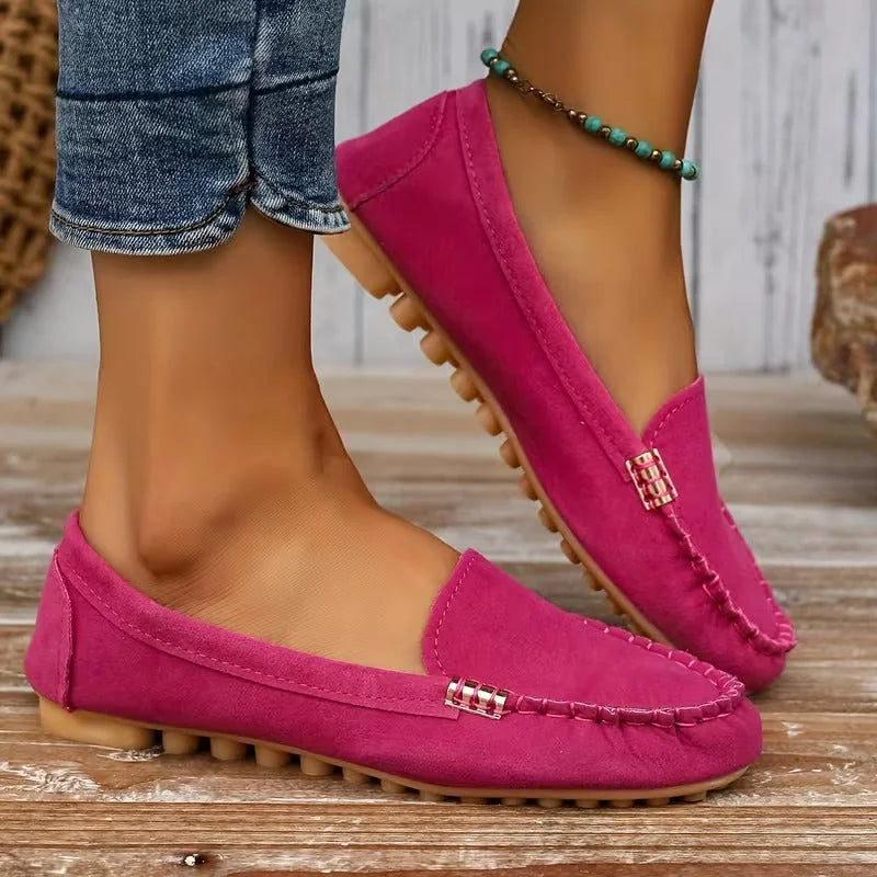 Rebecca | Metal Stitch Comfort Loafers