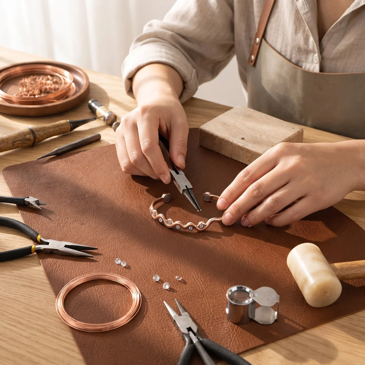 Ripple Copper Bracelet