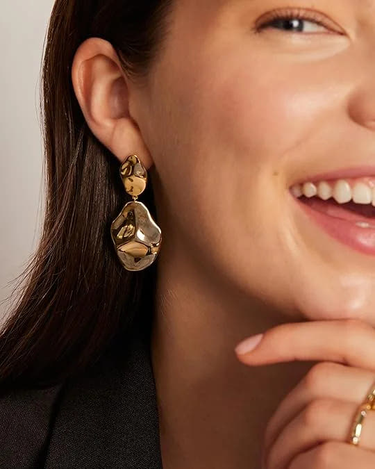 Ripple Wave Earrings | Gold