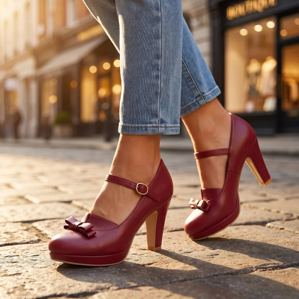 Neve | Comfort Mary Jane Heels