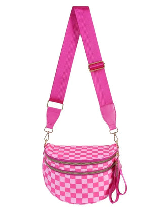 Checkered Hot Pink