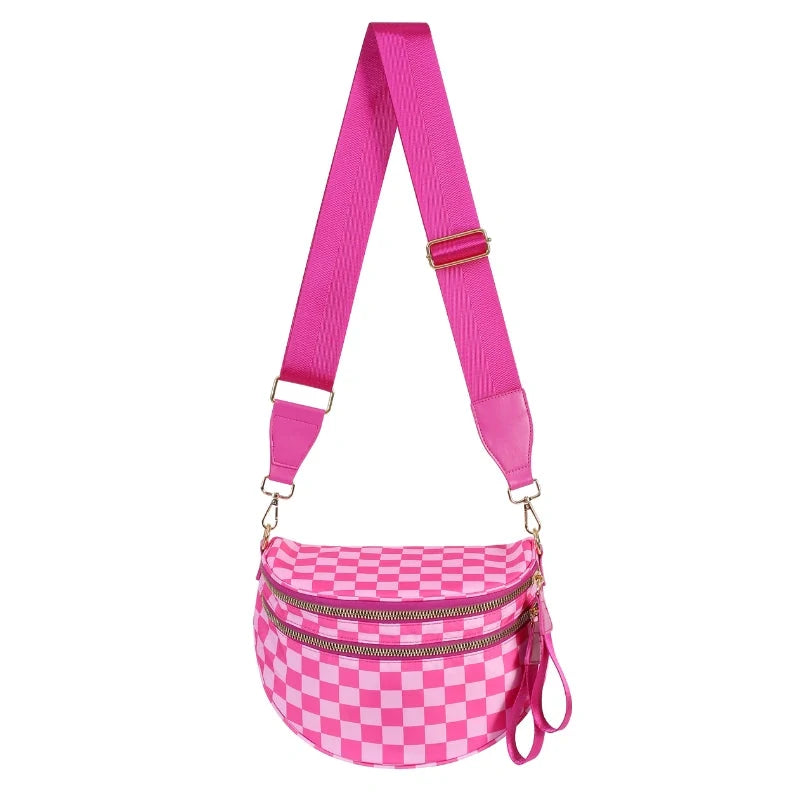 Checkered Hot Pink