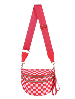 Checkered Pink and Red
