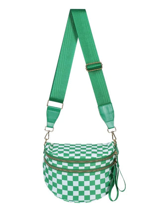 Checkered Kelly Green